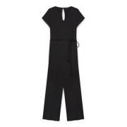 Crepe Jersey Jumpsuit med V-hals