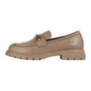 Platform Loafers - Beige Læder