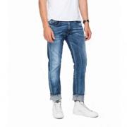 Slim Fit Blå Jeans