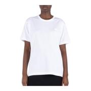 Hvid Rund Hals T-Shirt