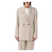 Beige Linen Diana Blazer Jakke