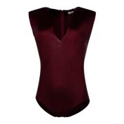 Latex V-Neck Sweater Bordeaux