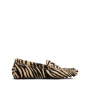 Leopard Print Slip-On Flade Sko