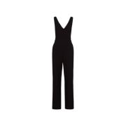 Sort V-hals Jumpsuit