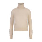 Kashmir Turtleneck Sweater med Broderi