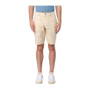 Beige Casual Bermuda Shorts