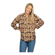 Lui.Ea24 Melon Bluse med V-Hals