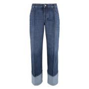 Cropped Jeans med opsmøgede ankler