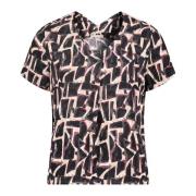 Grafisk Print Bluse