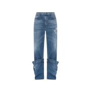 Jeans med dekorative opslag