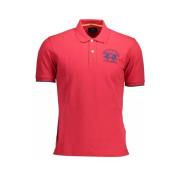 Elegant Pink Broderet Polo Skjorte