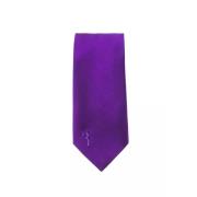 Elegant lilla broderet sisal slips
