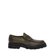 Olive Green Calfskin Murphy Band Loafers Mocasin Banda