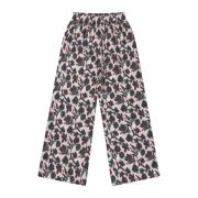 Elegant Silke Rose Print Bukser