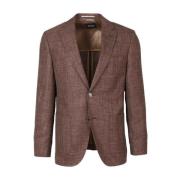 Slim Fit Blazer Jakke Brun