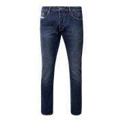 Slim Fit Navy Blue Herre Jeans