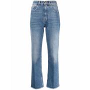 Blå Denim Straight Jeans