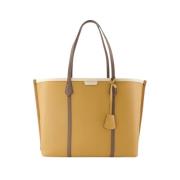 Brun Farveblok Shopper Taske