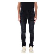 Vintage Black Bandana Jacquard Skinny Jeans