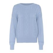 Puffærme Strik Pullover Rain Washed