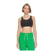 Sporty Bra - Sort, Trykt Logo