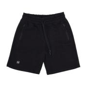 Sorte Sweatpant Shorts med Bogstaver