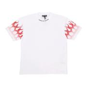 Flames Tee Hvid/Rød