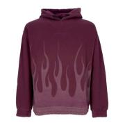 Flames Hoodie Grape Wine Herre