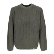 Røget Grøn Ribstrikket Crew-Neck Sweater