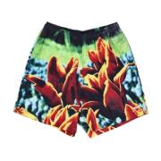 Blomstret Herre Shorts Orange