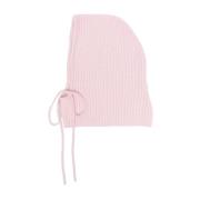 Pink Cashmere Ribstrikket Hat