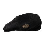 Sort Bomuld Newsboy Cap