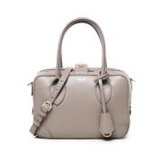 Taupe Cowskin Semi-Rigid Taske