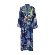 Farverig Kimono Kjole Vendbar Stil