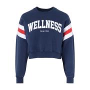 Blå Wellness Cropped Sweatshirt