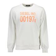 Langærmet Crewneck Sweatshirt Hvid