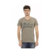 Elegant V-hals T-shirt med Frontprint