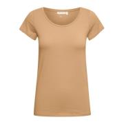 Varm Kamel Stram Top T-Shirt