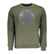 Grøn Langærmet Crewneck Sweatshirt