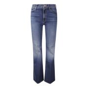 Flared Jeans Trousers med Fem Lommer