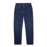 Regelmæssig pasform Indigo Denim Jeans