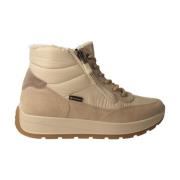 Beige Gore-Tex Kvinders High-Top Sneaker