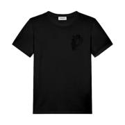 Sort T-shirt med Broderet Logo