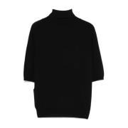 Sort Finstrikket Sweater