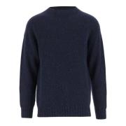 Navy Uld Crew Neck Sweater