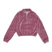 Chenille High Neck Sweatshirt Lilla