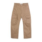 Beige Cargo Bukser Dobbelt Guldstjerne