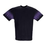 Flames Logo T-shirt Sort/Lilla