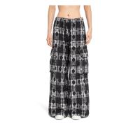 Monogram Check Wide Leg Bukser