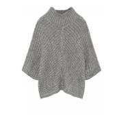 Roll Neck Cape Knit